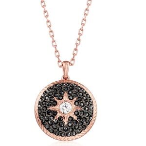 Swarovski Black and Rose Gold Locket Necklace